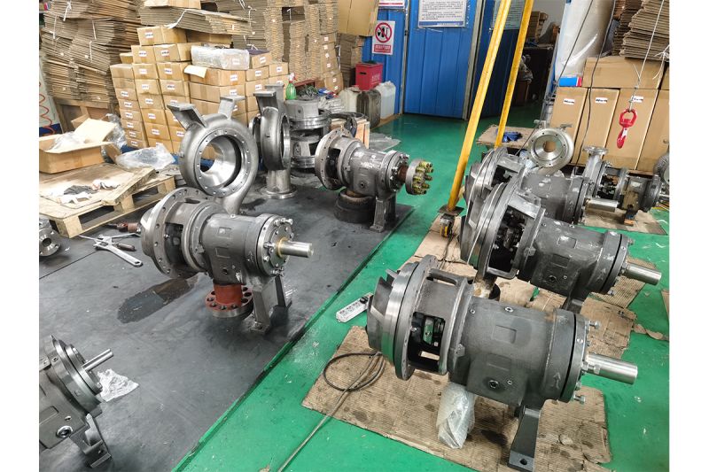 Goulds 3196 equivalent bareshaft ANSI pump with wet end parts in GR12 titanium — 100 percent interchangeable replacement