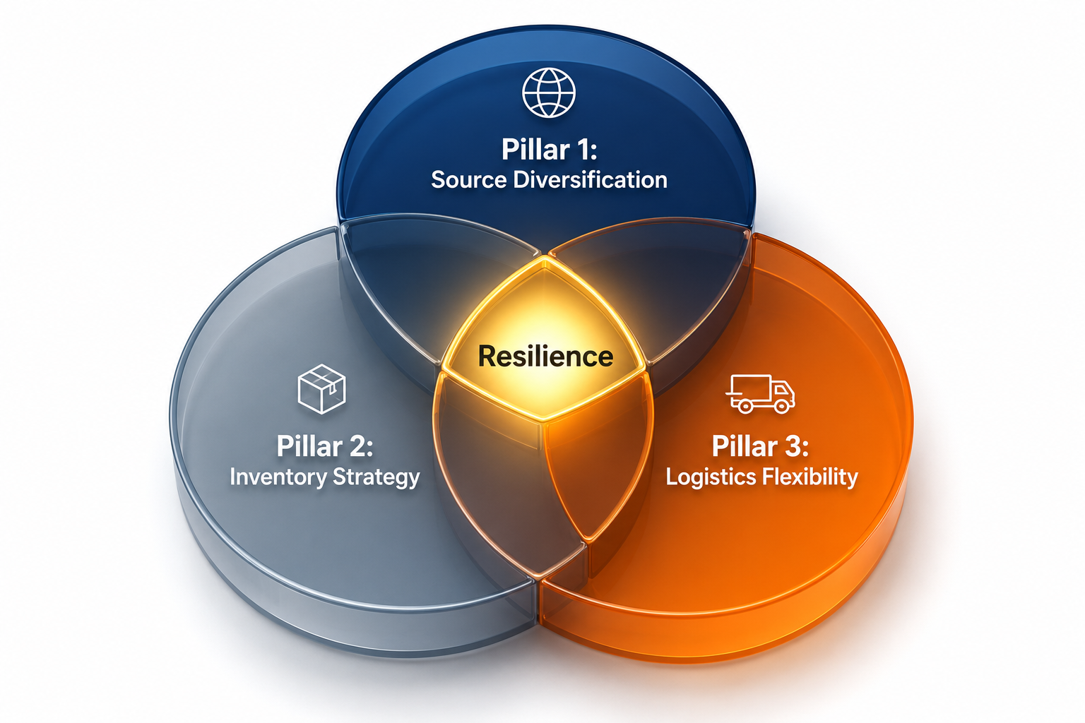 supply chain resilience 2026 pump parts diversified sourcing inventory strategy logistics flexibility