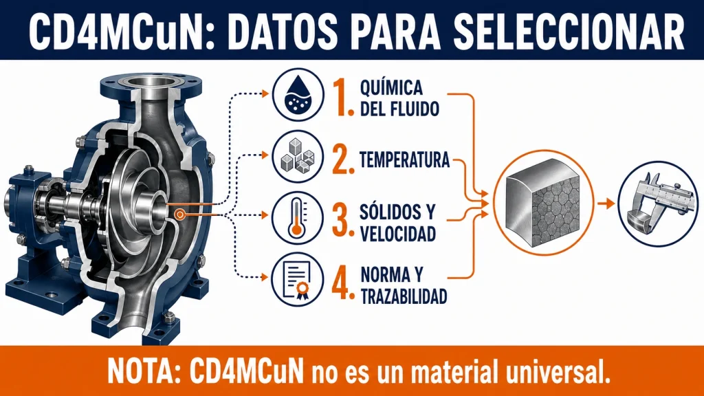 CD4MCuN: química, temperatura, sólidos, velocidad, norma y trazabilidad