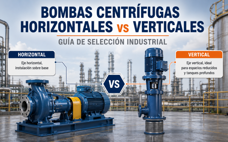 Comparación entre bomba centrífuga horizontal y vertical para aplicaciones industriales