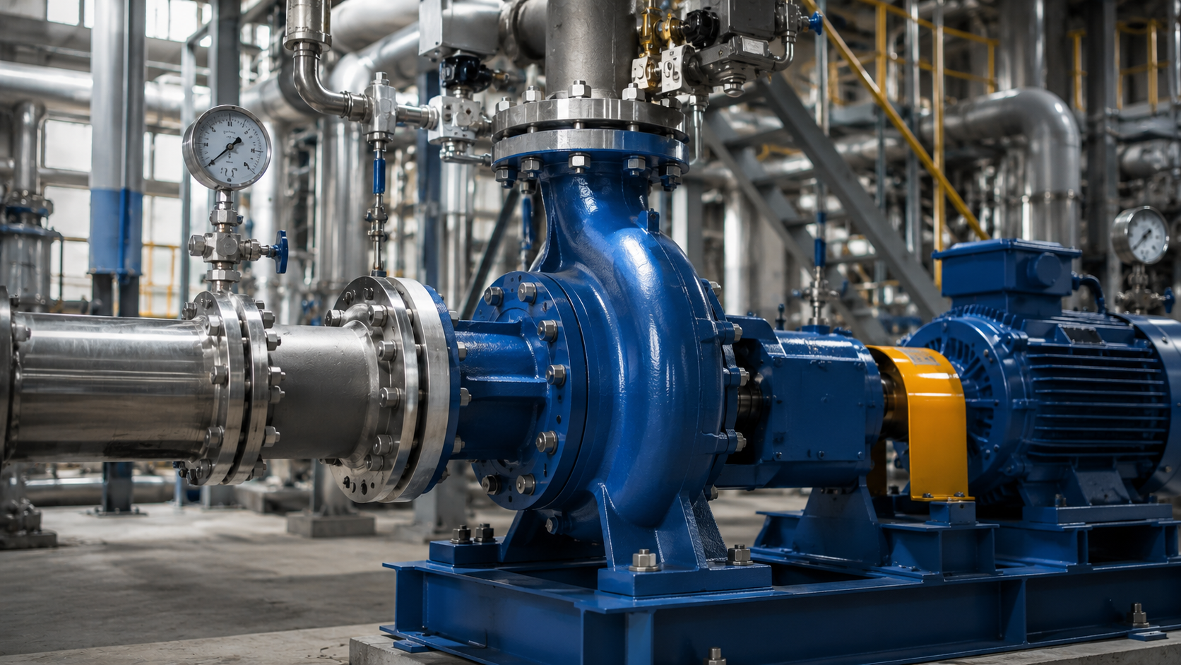 Instalación industrial de bombas centrífugas horizontales