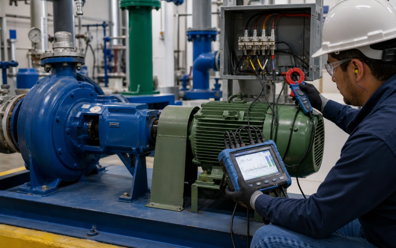 Medición del consumo de energía de una bomba ANSI en una planta industrial de México