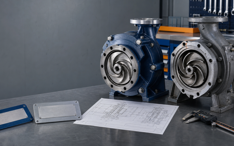 Bombas de proceso ANSI comparadas para evaluar un reemplazo industrial