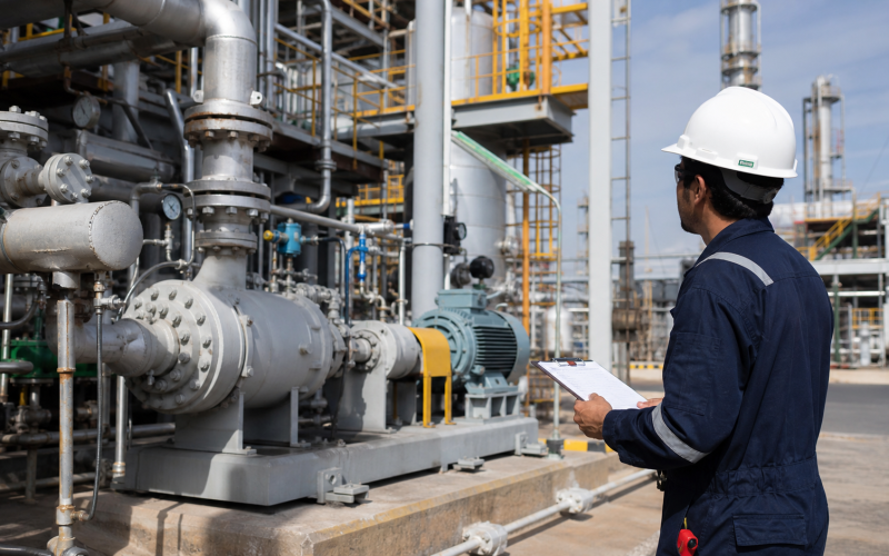 Bomba de proceso en instalación de refinería para definir alcance API 610 o ASME B73.1.